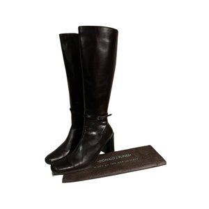 Donald J Pliner Black Leather Boots Womens 6.5